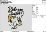 Snoopy1902a Embroidery File 6 sizes
