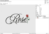 Rose Platinum Embroidery File 6 size