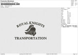 Royal Knights Embroidery File 6 size