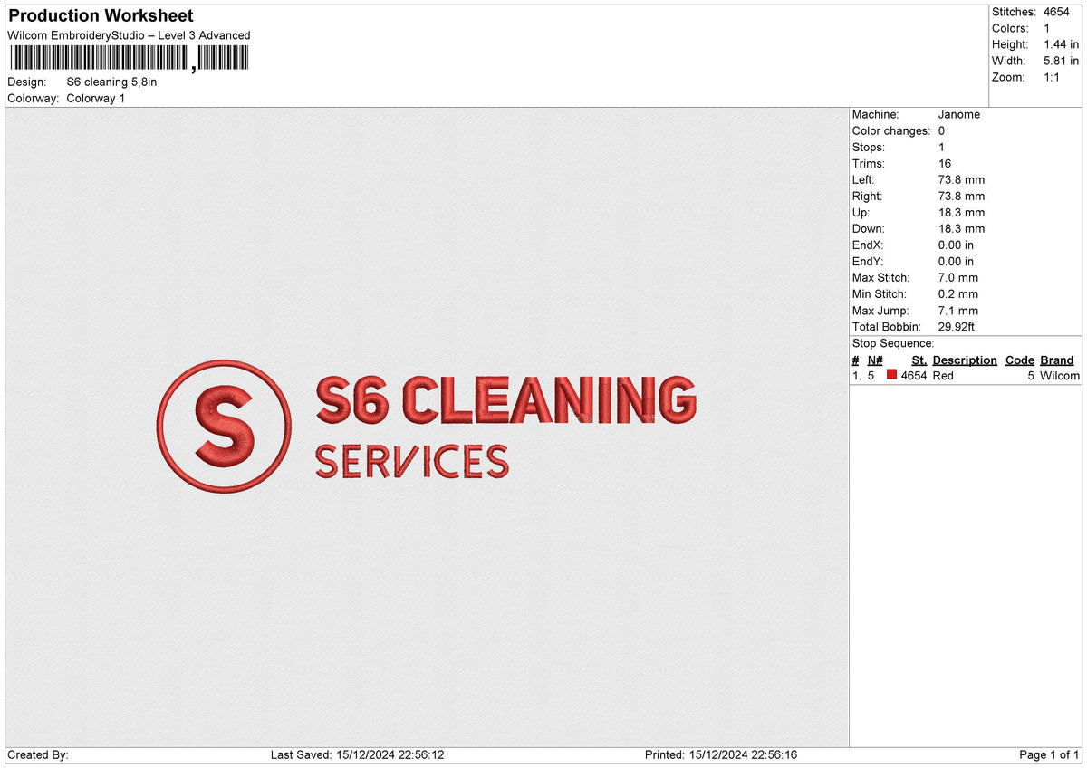 S6 cleaning Embroidery File 6 size