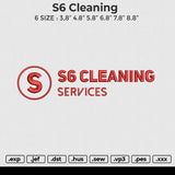 S6 cleaning Embroidery File 6 size