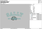 Sallytext V4 Embroidery File 6 sizes