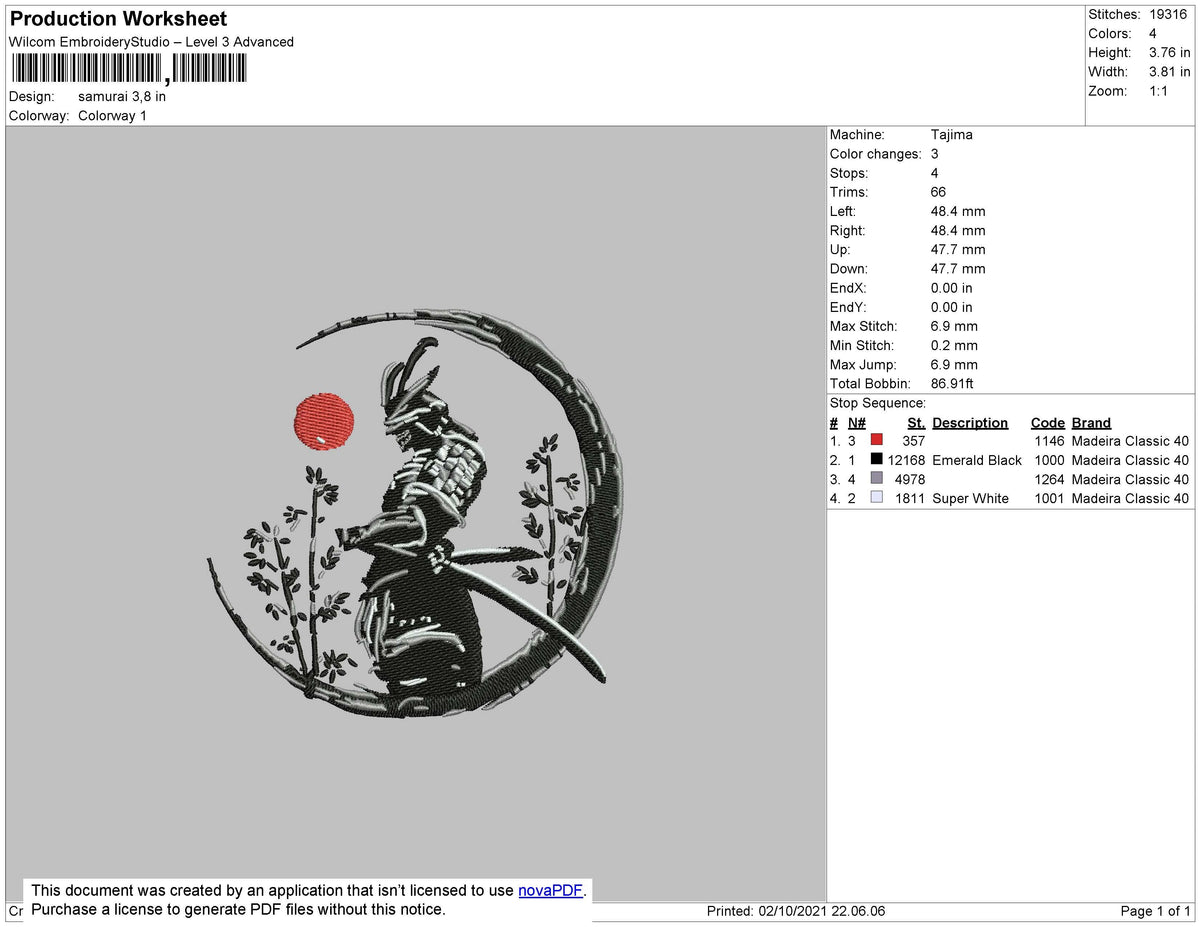Samurai Embroidery