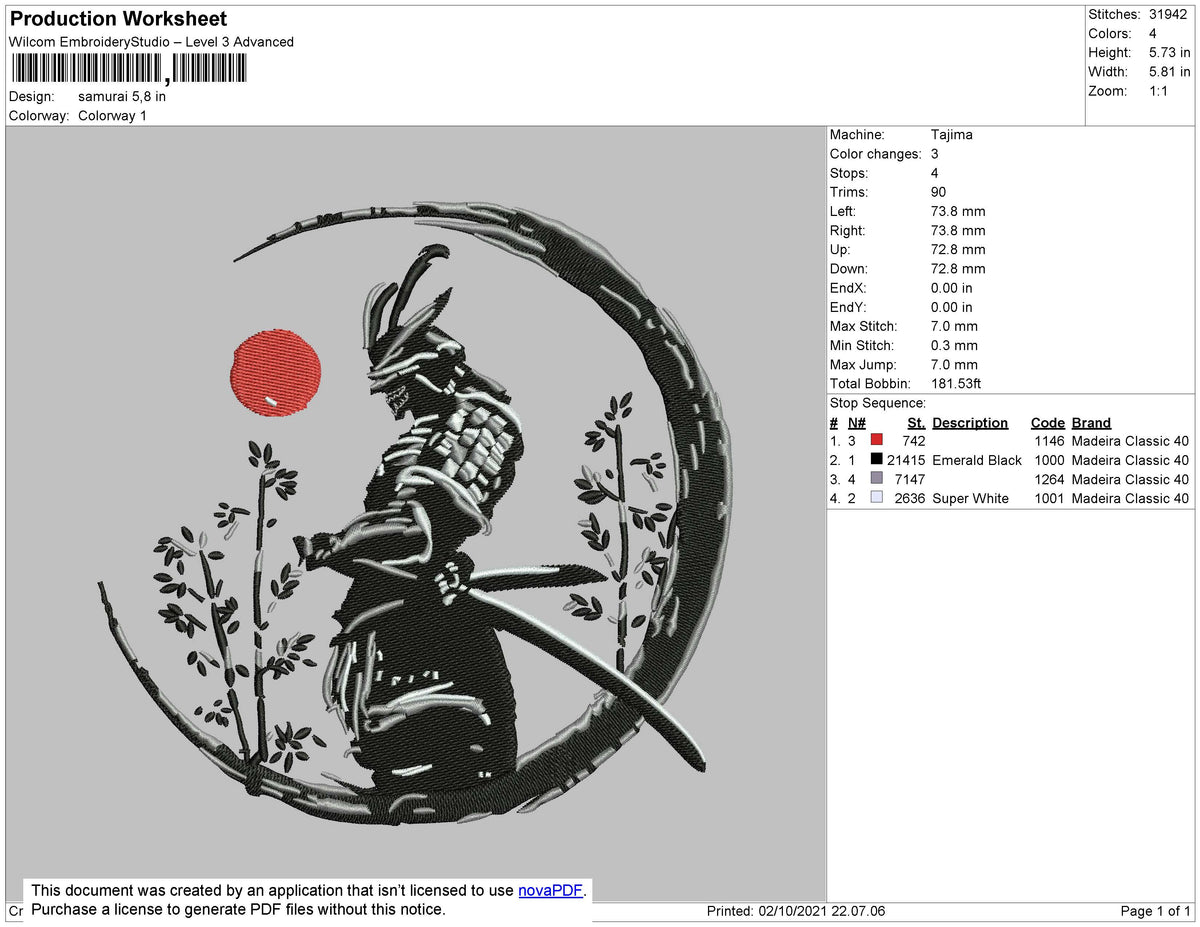 Samurai Embroidery
