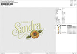 SANDRA Embroidery File 6 size