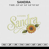 SANDRA Embroidery File 6 size