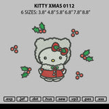 Kitty Xmas 0112 Embroidery File 6 sizes