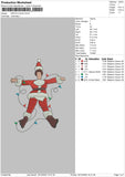 Santa Flat Embroidery FIle 6 sizes