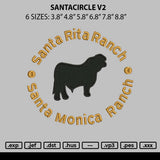 Santacircle V2 Embroidery File 6 sizes