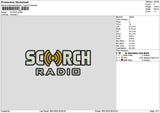 scorchtext Embroidery File 6 sizes