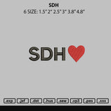 Sdh Embroidery File 6 sizes