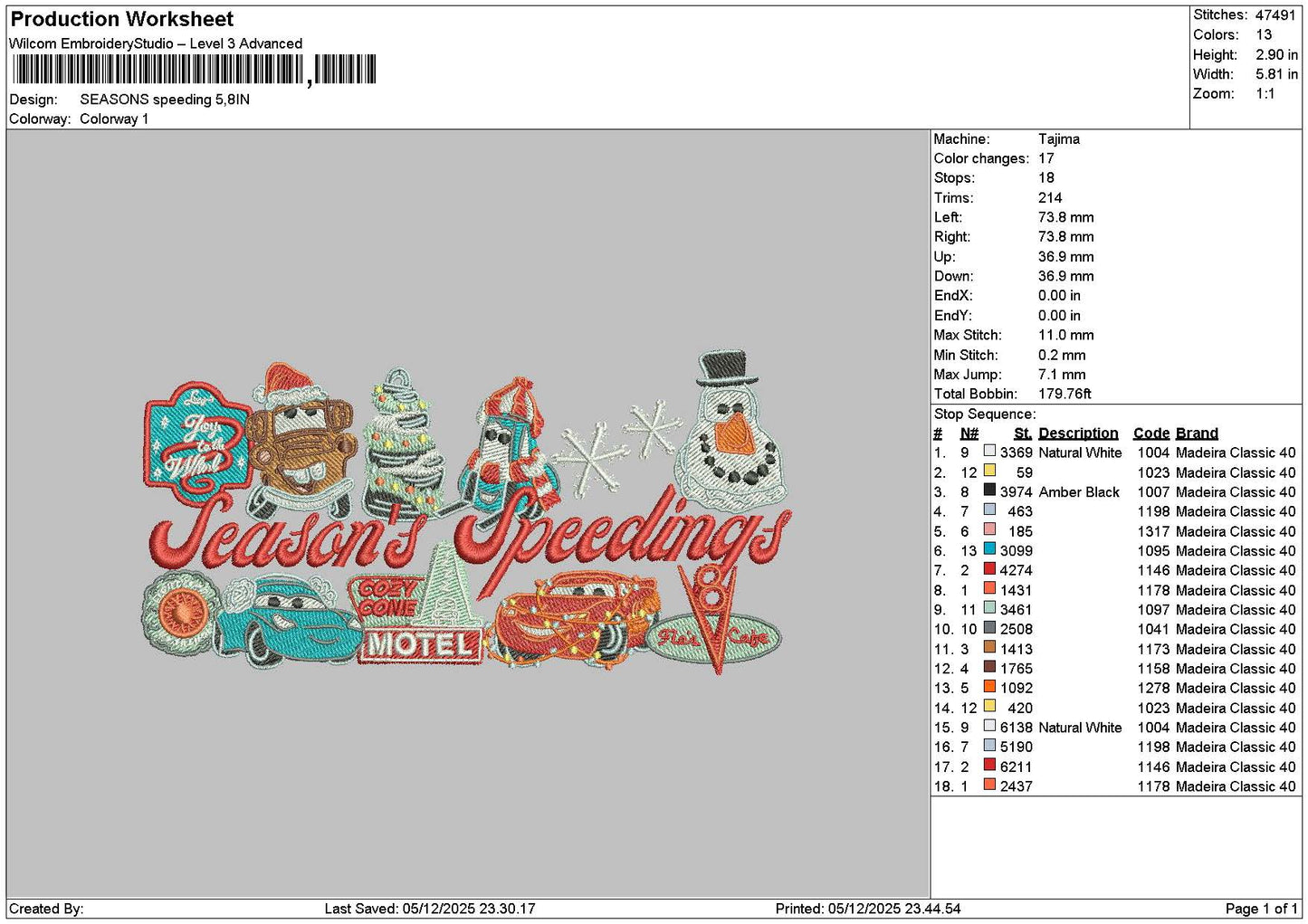 Seasontext 0512 Embroidery File 6 sizes