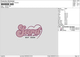Secrettext 2903 Embroidery File 6 sizes