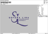 Liratext Embroidery File 6 sizes