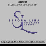 Liratext Embroidery File 6 sizes