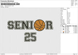 SENIOR BASKET Embroidery File 6 size