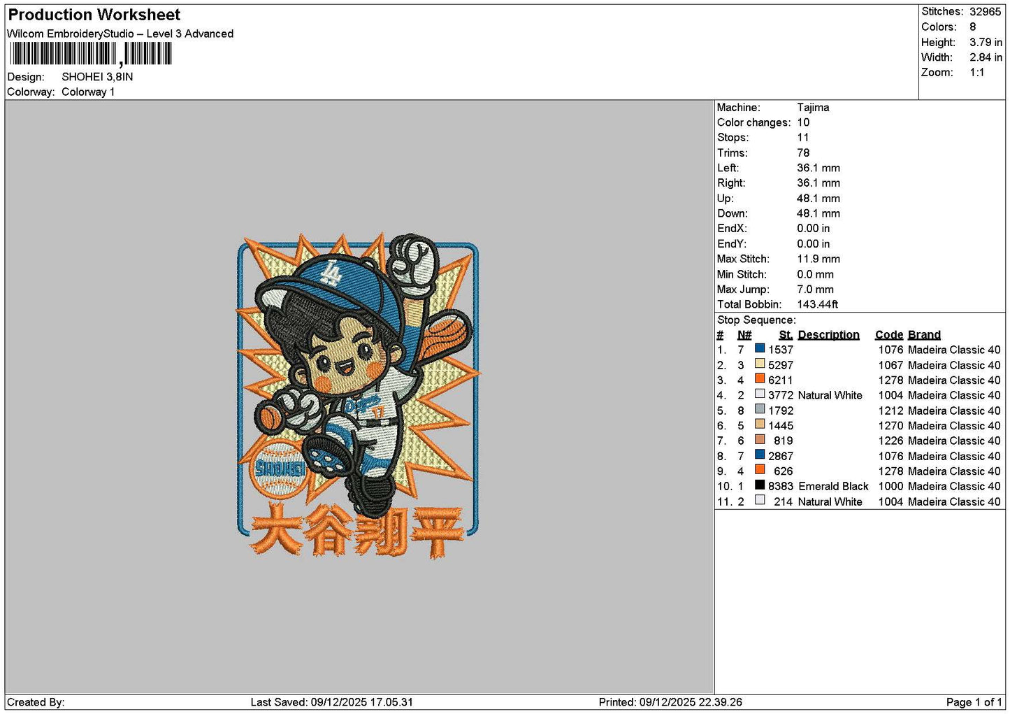 Chibi Boy 0912 Embroidery File 6 sizes