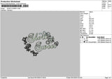 Flowerstextsweet Embroidery File 6 sizes