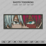 Shoto Todoroki Eyes Rectangle Embroidery