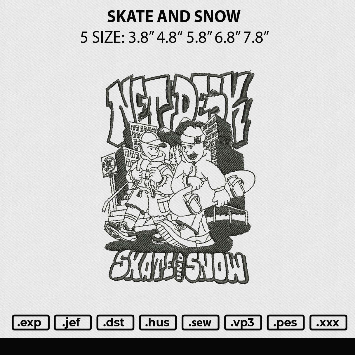 skate and snow