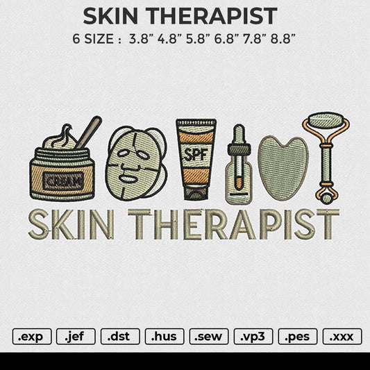 SKIN THERAPIST Embroidery File 6 size