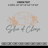 Cheesetext Embroidery File 6 sizes