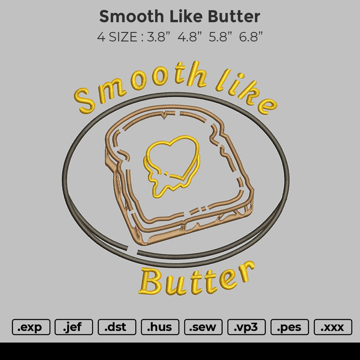 Smooth Like Butter Embroidery