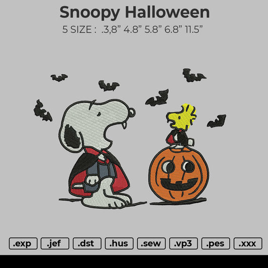 Snoopy Halloween Embroidery