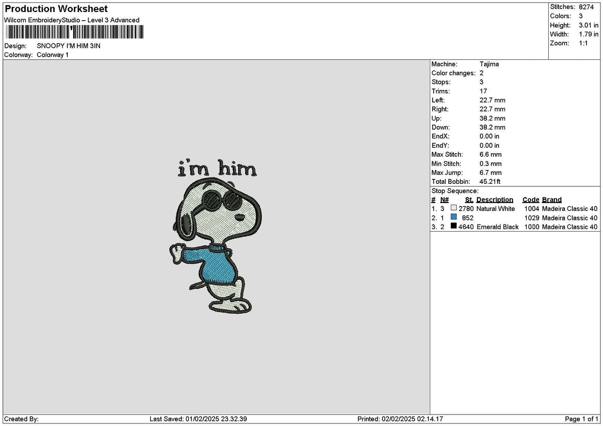 Snoopy Text 0202 Embroidery File 6 sizes
