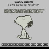 Snoopy Smarter Embroidery File 6 sizes
