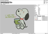 Snoopy 0402 Embroidery File 6 sizes