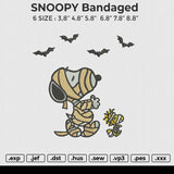 SNOOPY Bandaged Embroidery File 6 size