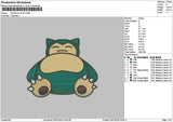 Snorlax0301 Embroidery File 6 sizes