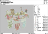 Socksxmas Embroidery File 8 sizes