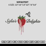Sofiastext Embroidery File 6 sizes