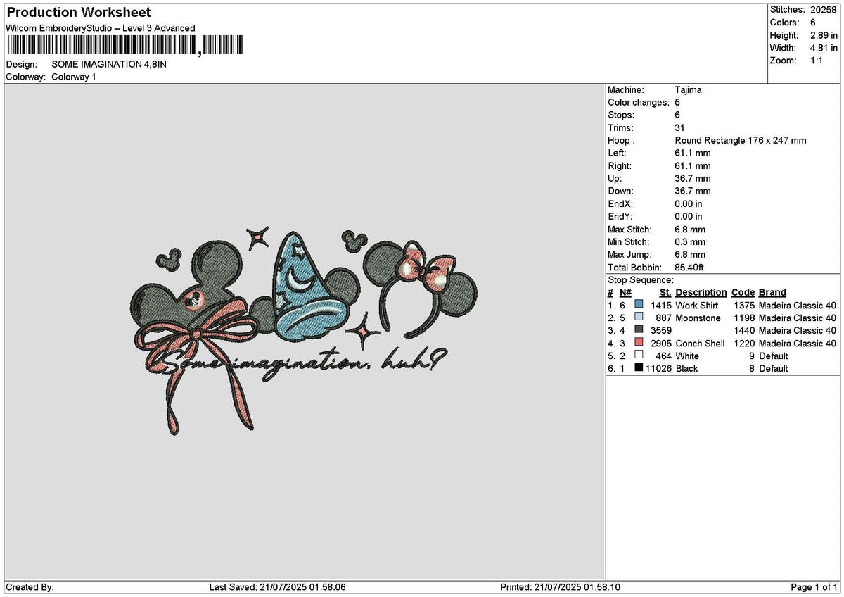 Mickeyblue 001 Embroidery File 6 sizes