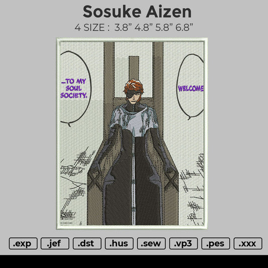 Sosuke Aizen Embroidery