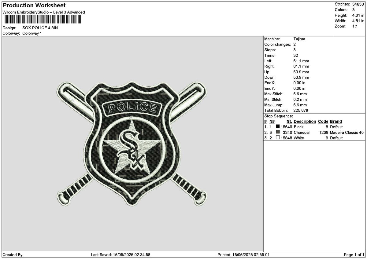 Soxtext Embroidery FIle 6 sizes