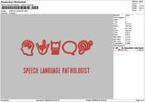 Speechtext Embroidery File 6 sizes