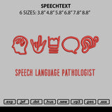 Speechtext Embroidery File 6 sizes
