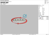 Speedoval Embroidery File 6 sizes