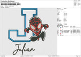 SPIDER JULIAN Embroidery File 6 size