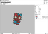 Spiderkitty 002 Embroidery File 6 sizes