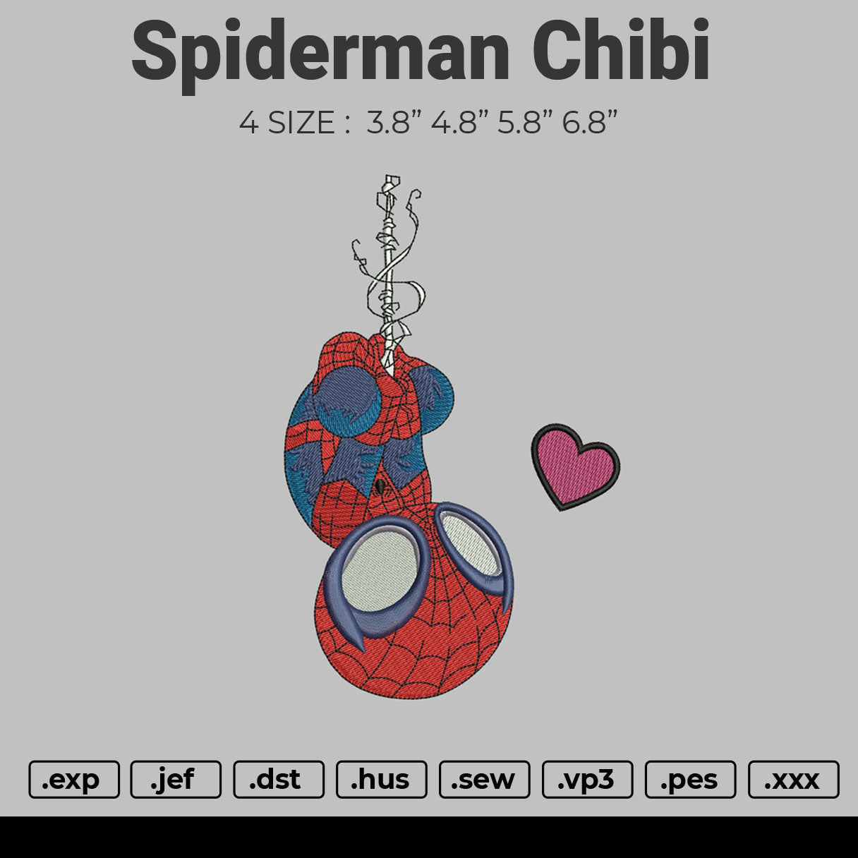 Spiderman Chibi Embroidery