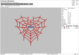 Spider Web Heart 2004 Embroidery File 6 sizes