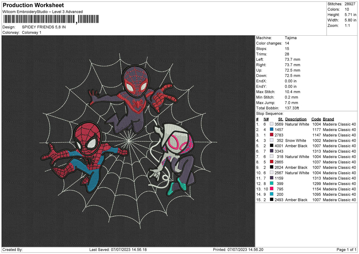 Spidey Friends Embroidery File 6 sizes