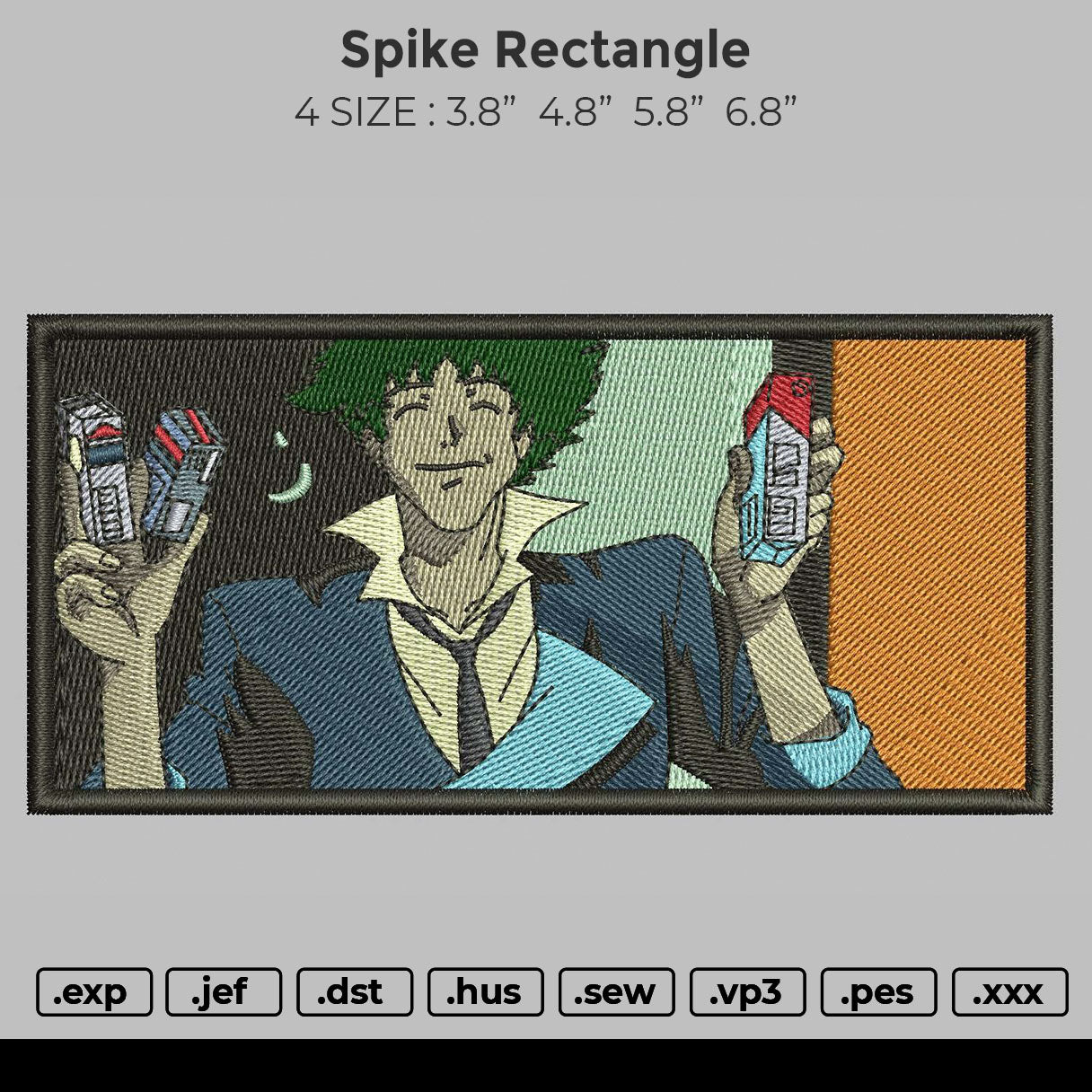 Spike Rectangle Embroidery