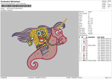 Spongebob Seahorse Embroidery
