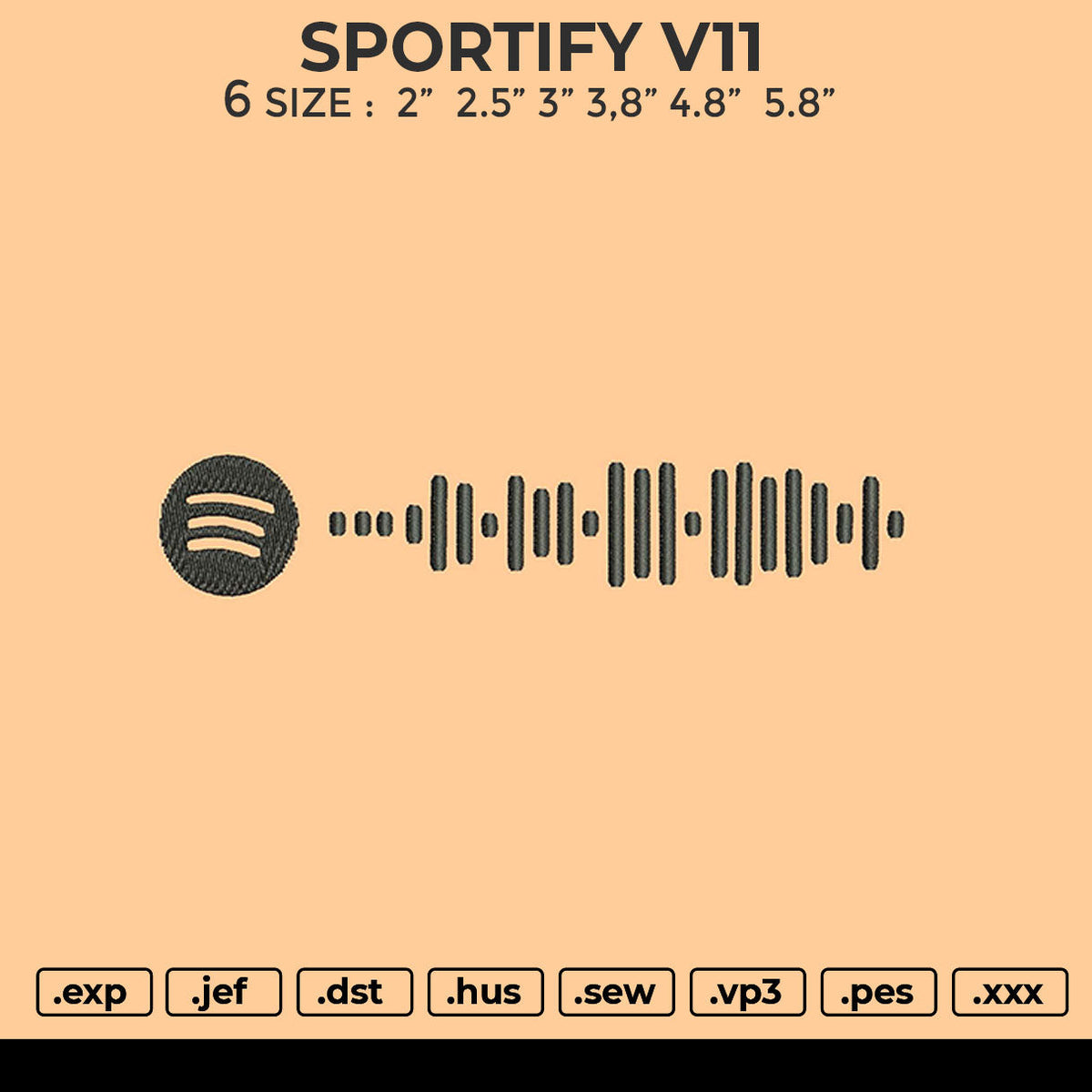 SPORTIFY V11 Embroidery File 6 size