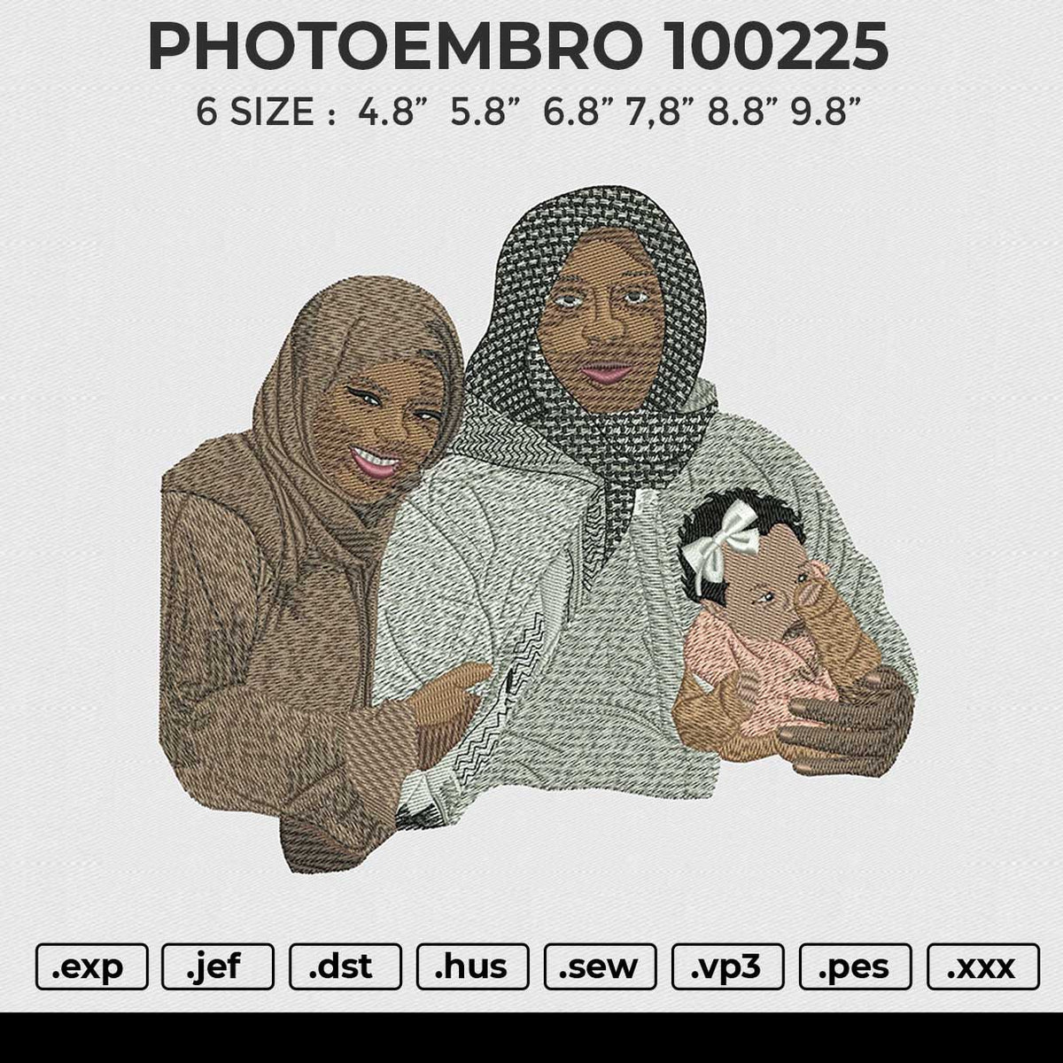 PHOTOEMBRO 100225 Embroidery File 6 size